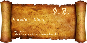 Vasvári Nóra névjegykártya